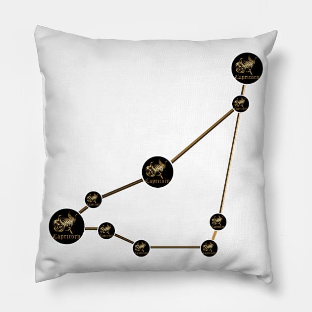 zodiac capricorn constellation Pillow by INDONESIA68