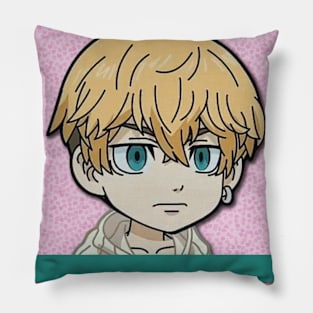 rebel boy in pink Pillow