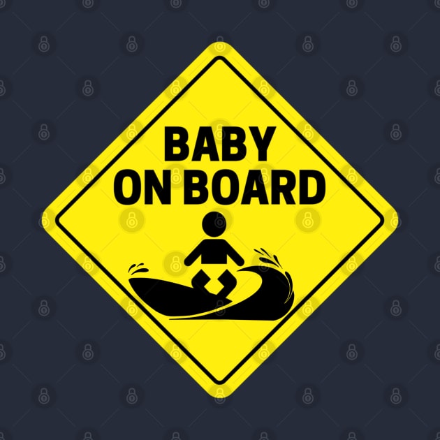 Baby on Surf Board - Surfing fans - Pregnancy Reveal Gift Idea by Artist Rob Fuller