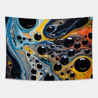 Abstract Celestial Viscosity Art Tapestry