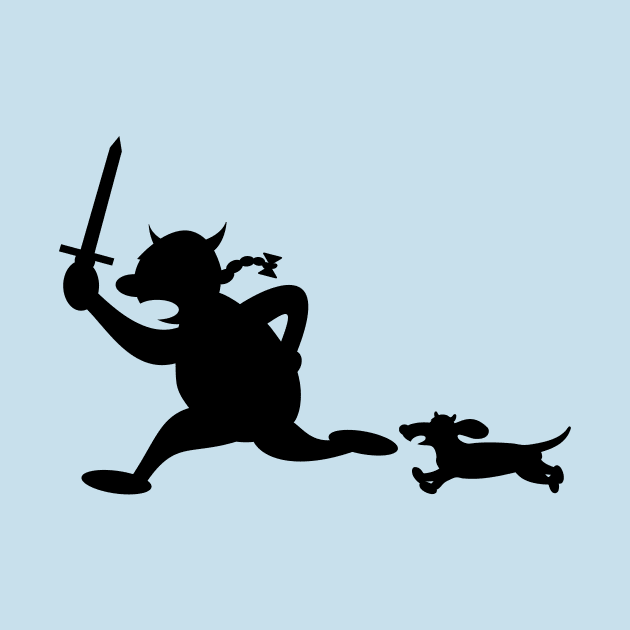 Running Viking with Dachshund by schlag.art