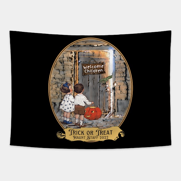 Halloween Haunt Family Trick or Treat Haunt Staff 2022 Tapestry by SeaStories