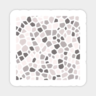 Gravel Styled Grey Cream Abstract Art Magnet