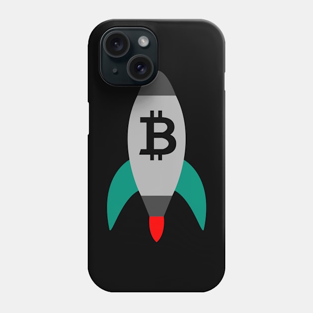 Bitcoin to the moon Phone Case by Cryptolife