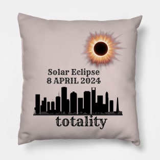 Art Solar Eclipse 2024 Totality 8 April  T-Shirt Pillow