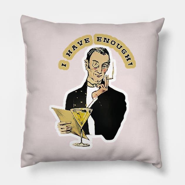 Self Esteem in a Sophisticated Man: Social Etiquette Pillow by Marccelus