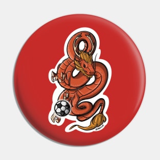 Red Dragon Soccer Pin