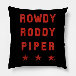 Rowdy Roddy Piper Vintage Fight Type Pillow