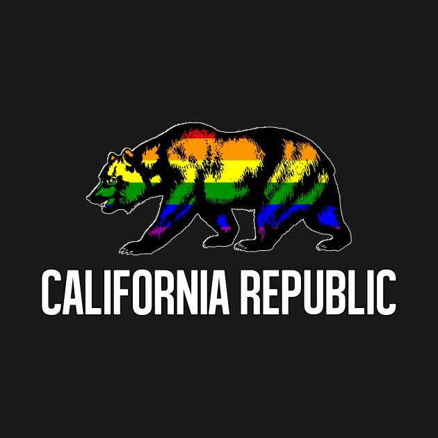 Bear California Flag Republic LGBTQ by MonkeysMind