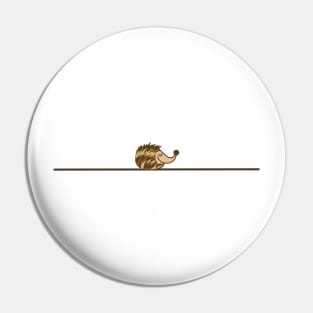 Funny sleeping hedgehog Pin