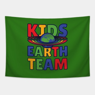 Kids Rainbow Earth Team Tapestry