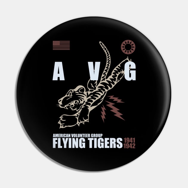 American Volunteer Group - Flying Tigers 1941 Pin by TCP