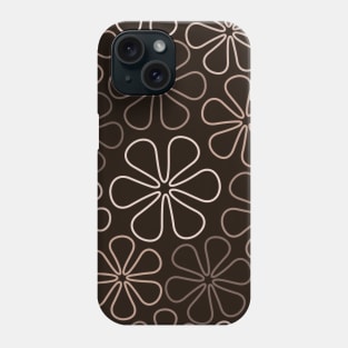 Abstract Flowers Browns and Creams Phone Case