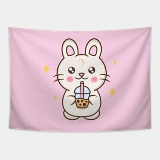 Boba tea Bunny Tapestry