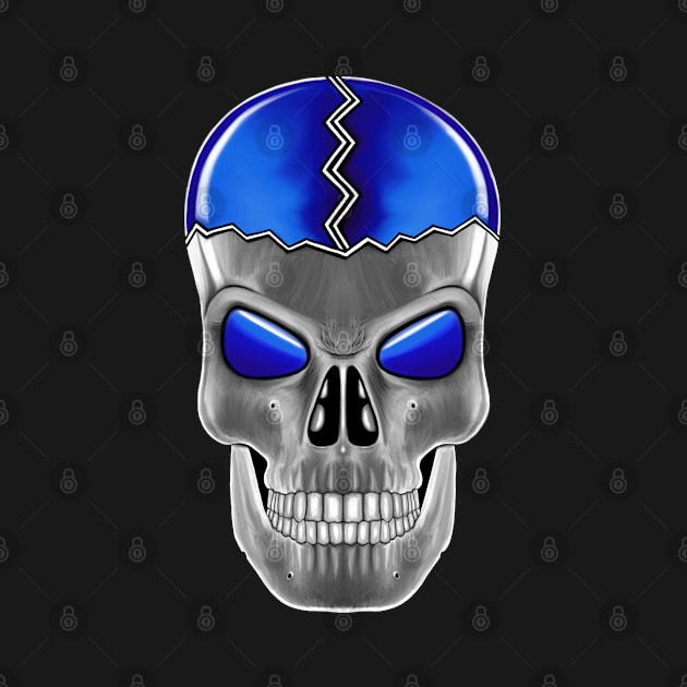 Dark blue skull with transparent background by Costa Clinic