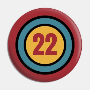 The Number 22 - twenty two - twenty second - 22nd Pin