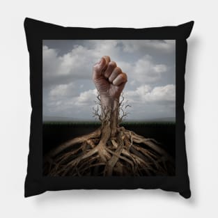 Freedom and power of liberty from addiction or habits as a Motivational Concept Pillow