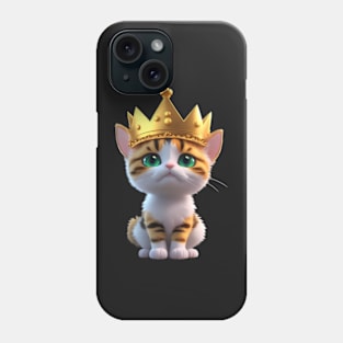 Cute Calico Kitten Princess Phone Case