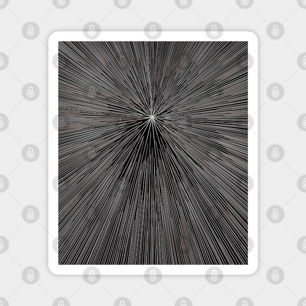 A colorful hyperdrive explosion - black and white version Magnet by DaveDanchuk