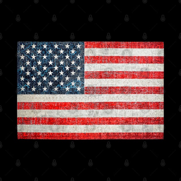 american flag by gold package