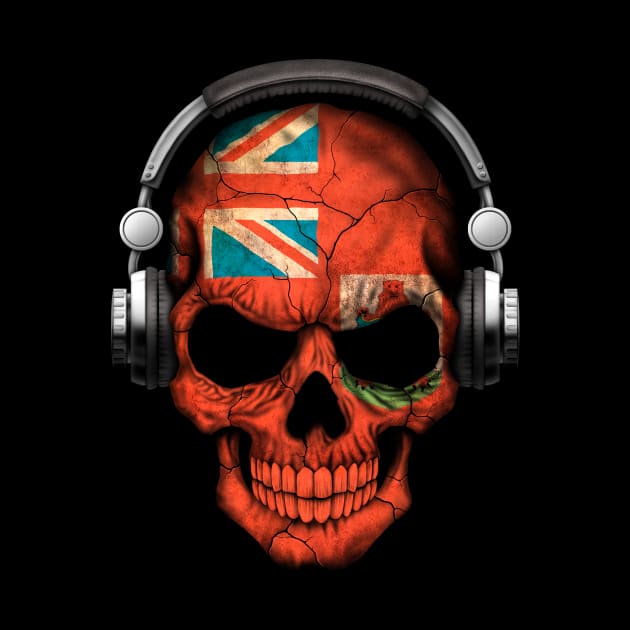 Dark Skull Deejay with Bermuda Flag by jeffbartels