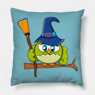 Cute Halloween Owl Witch Hat Pillow