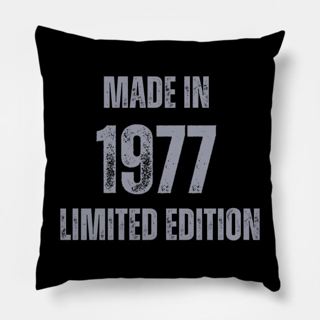 Vintage Made in 1977 , Limited Edition  , Gift for Mom Dad Birthday Pillow by Mary_Momerwids