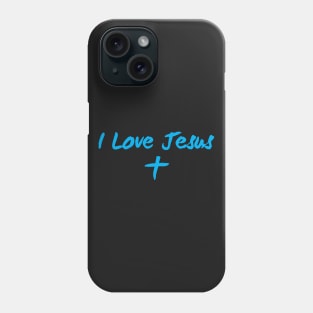 I Love Jesus (blue) Phone Case