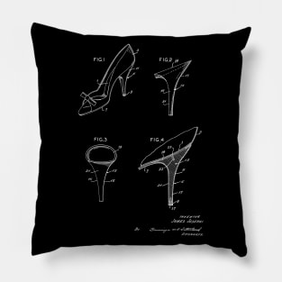 Shoes and Heels Vintage Patent Drawing Funny Novelty Pillow