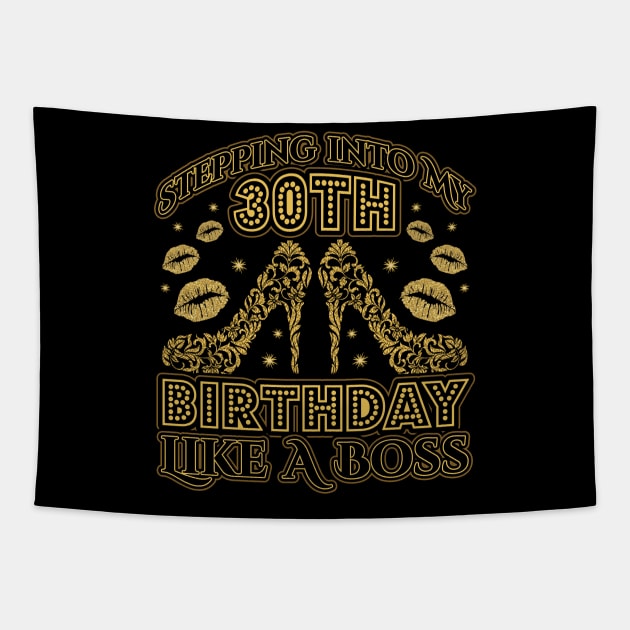 Stepping into my 30th Birthday Boss Tapestry by aneisha