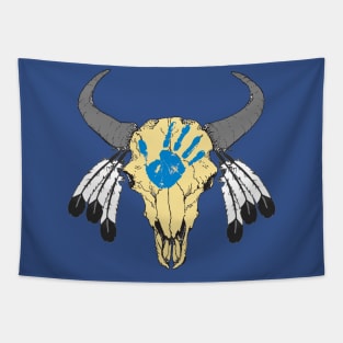 Bison Skull 6 Tapestry