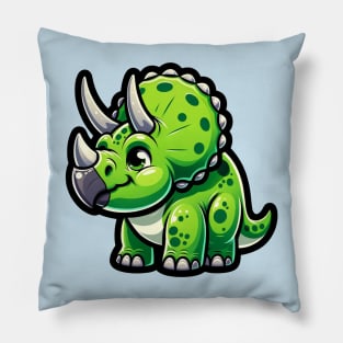 cute triceratops Pillow