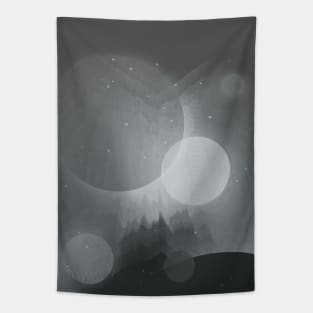 Grayscale sci fi Tapestry