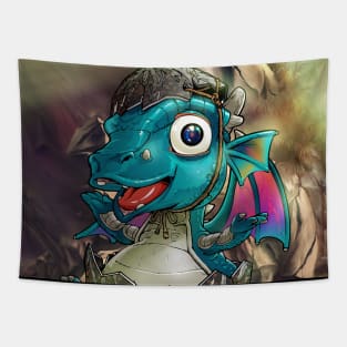 Blue Baby Dragon Tapestry