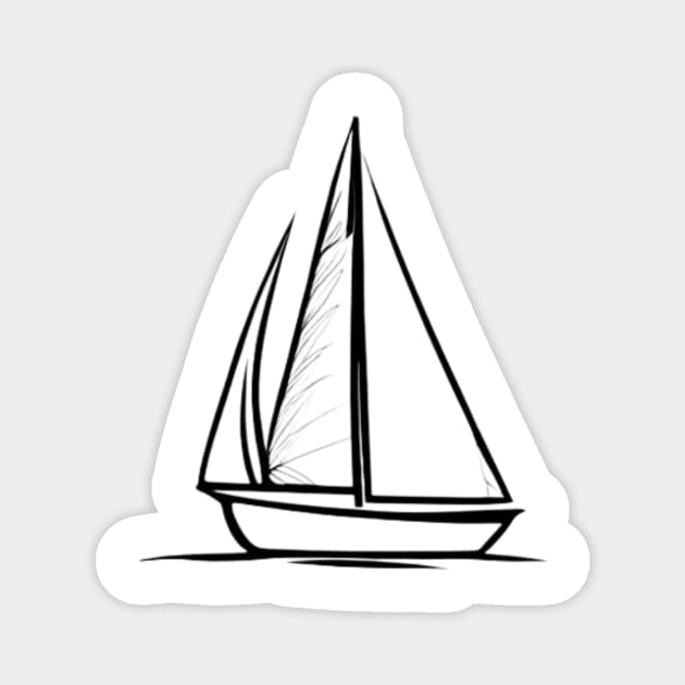 sailing vessel Magnet by Tiny Works