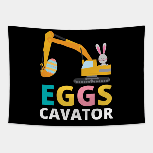 Kids Eggs Cavator Easter Bunny Excavator Cute Boys Kids Toddler Tapestry