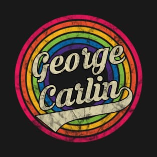 George Carlin - Retro Rainbow Faded-Style T-Shirt