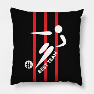 RED BLACK BEST TEAM - Football Player Pillow