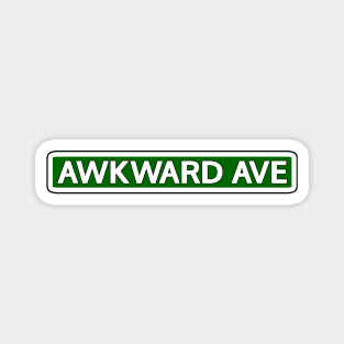 Awkward Ave Street Sign Magnet