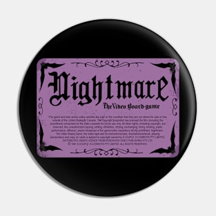 Nightmare VHS Label Pin