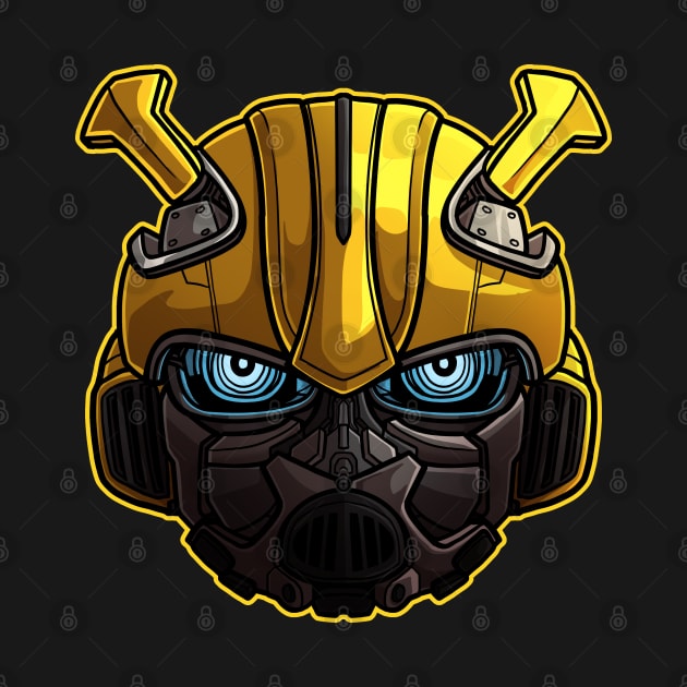 Bumblebee Head Artwork by namanyastudios