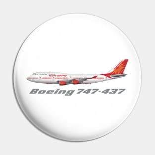 Air India 747-400 Tee Shirt Version Pin