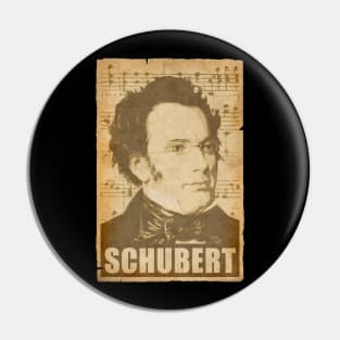 Franz Schubert musical notes Pin