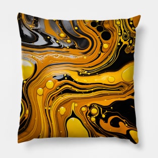 Midnight and Gold Liquid Artistry Pillow