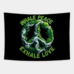 Weed Peace Symbol  420 day Tapestry