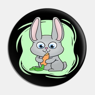 Happy Rabbit I Hare I Cute Rabbit I Kids Rabbit Pin