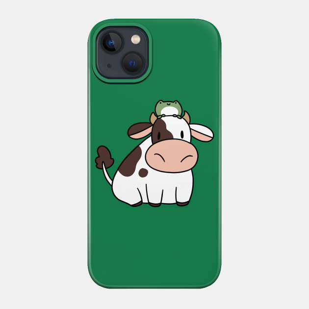 Cow and Frog - Frog - Phone Case