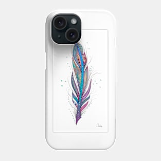 Fantastic Feather in white Phone Case