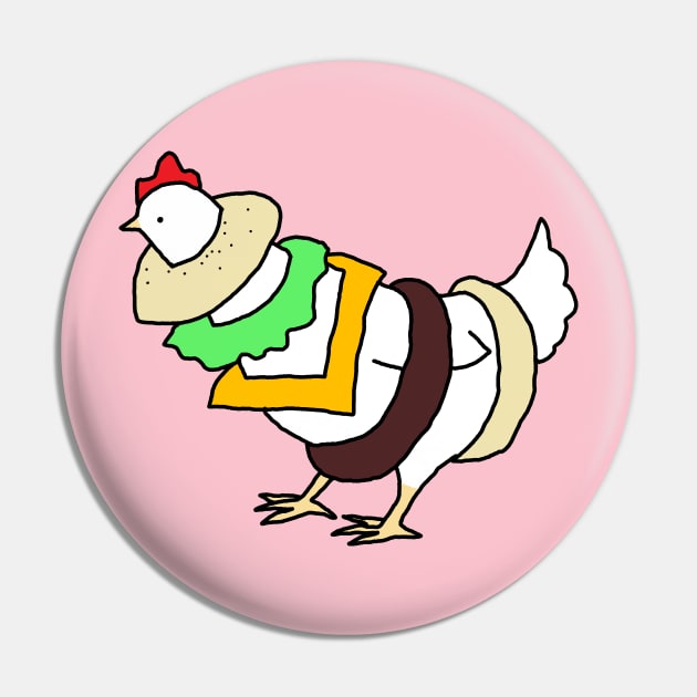 Chicken Burger Pin by microslug