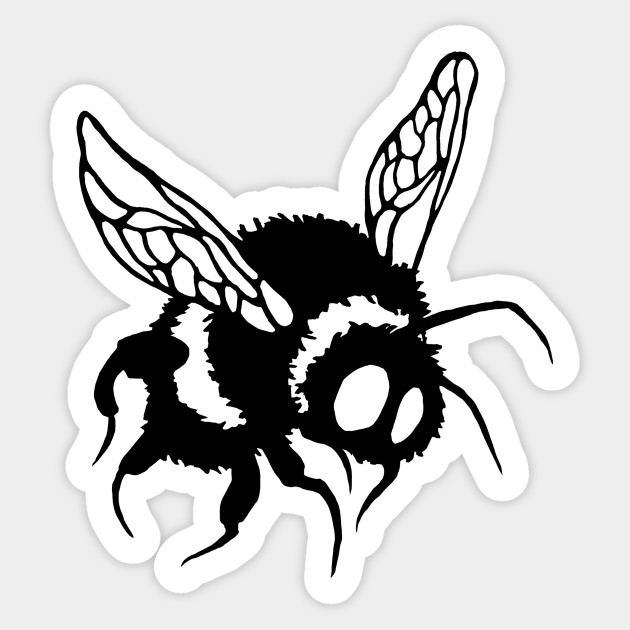 Save The Bees Old School Cartoon Style Bee Sticker Teepublic